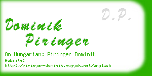 dominik piringer business card